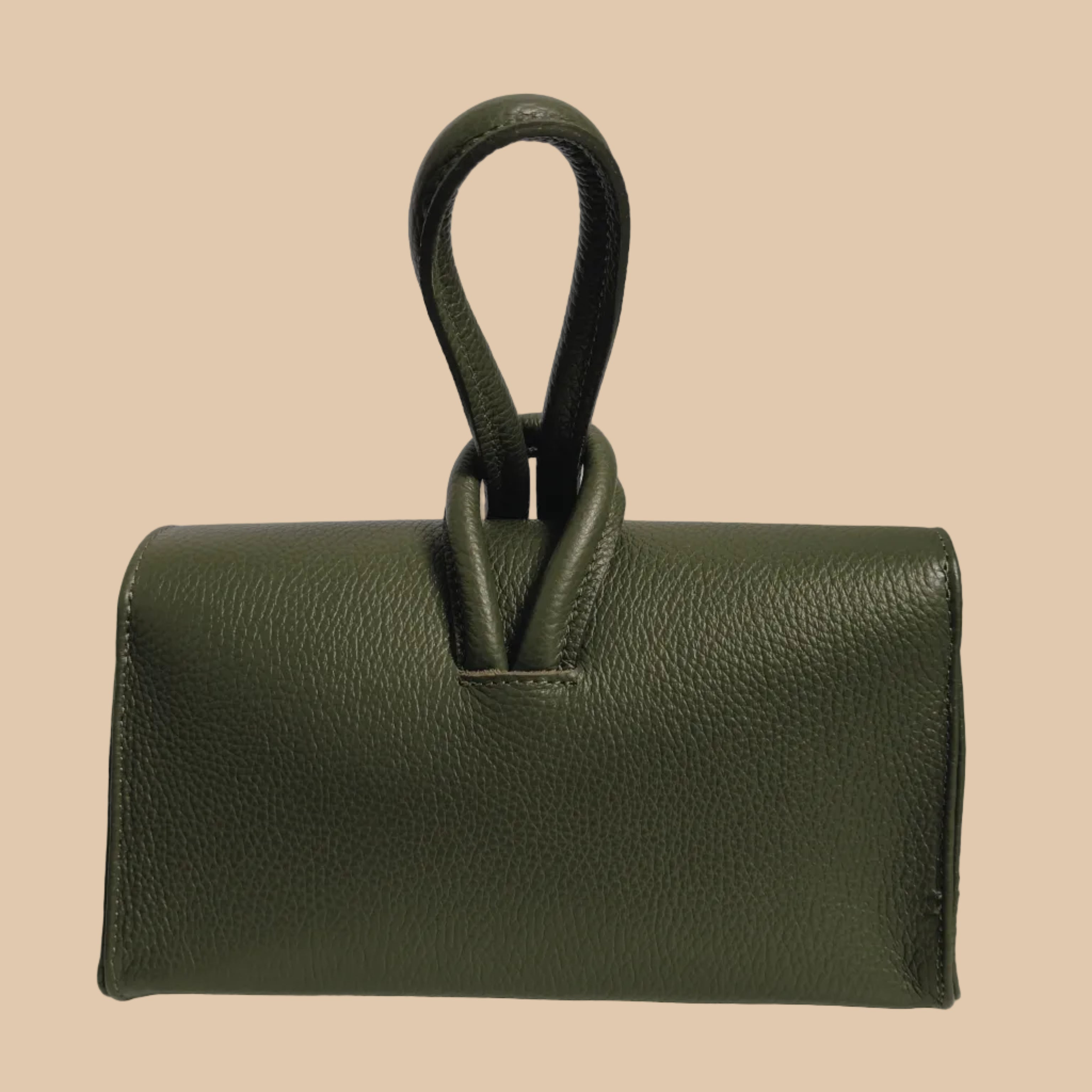 BOLSO ``ALLEGRA`` DE PIEL ITALIANA CON ASA DE NUDO Y BANDOLERA