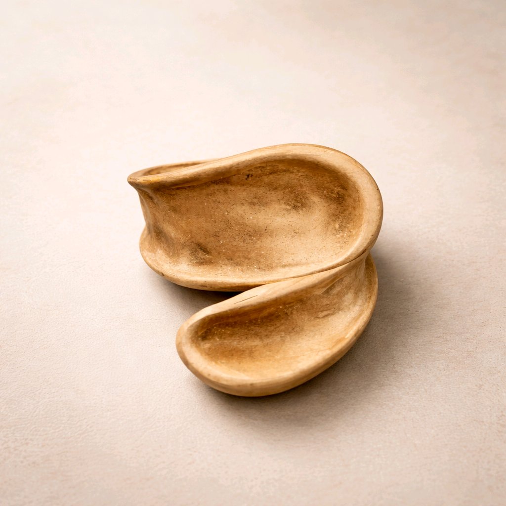 Mujer luciendo brazalete dorado de diseño organico y escultórico de la marca Muzetto, estilo lujo silencioso.