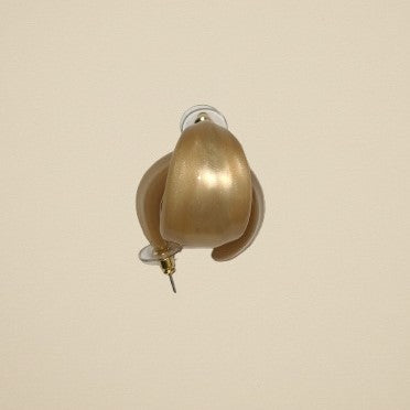 PENDIENTES LIA DE ARO GRUESO ACRÍLICO NUDE