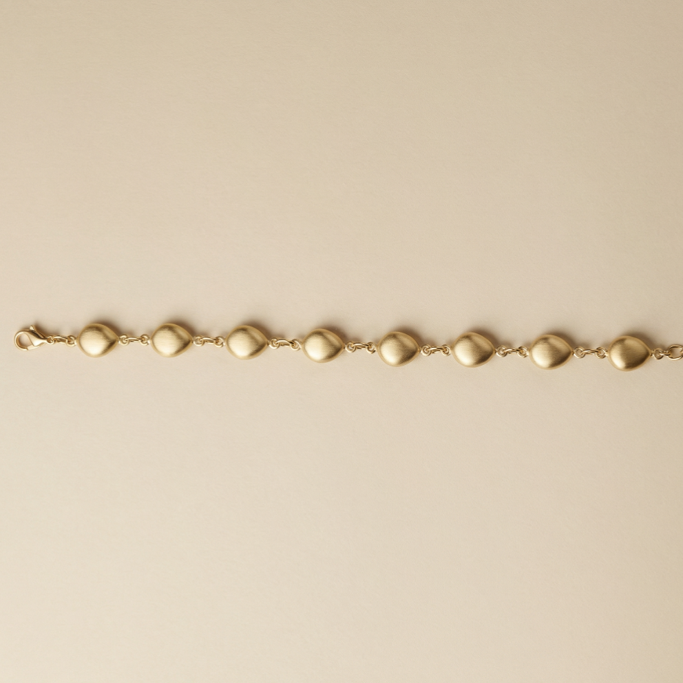 PULSERA SELENE CADENA DE GOTAS DORADAS (ACERO INOXIDABLE)