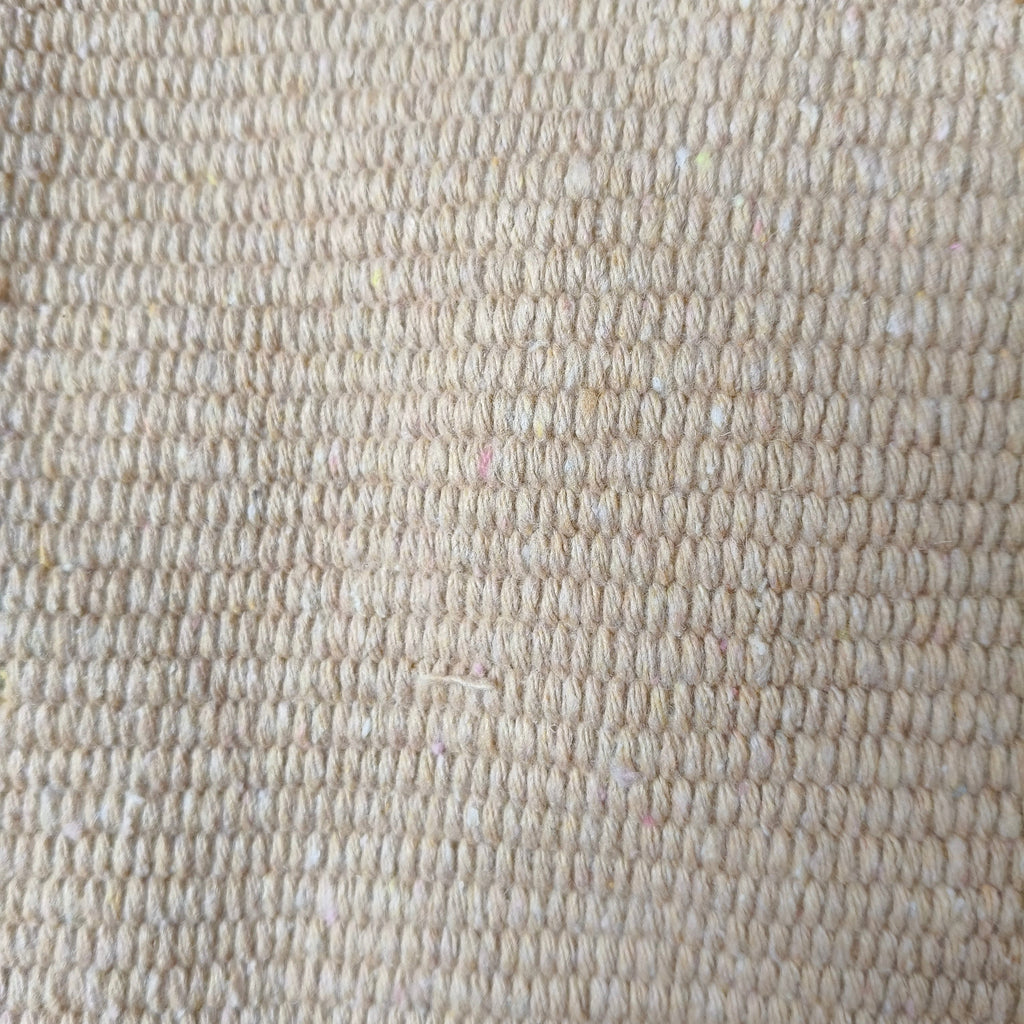  Set de bolso tote de 31x33 cm y neceser a juego con textura de algodón en color beige y blanco modelo Alessandra de Muzetto 
