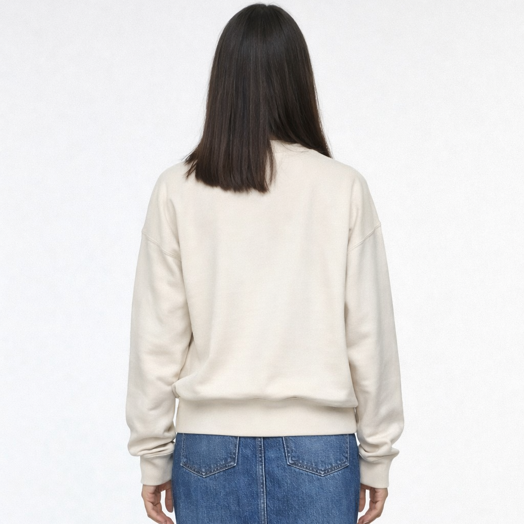 SUDADERA VEGA OVERSIZE DE ALGODÓN EN COLOR CREMA